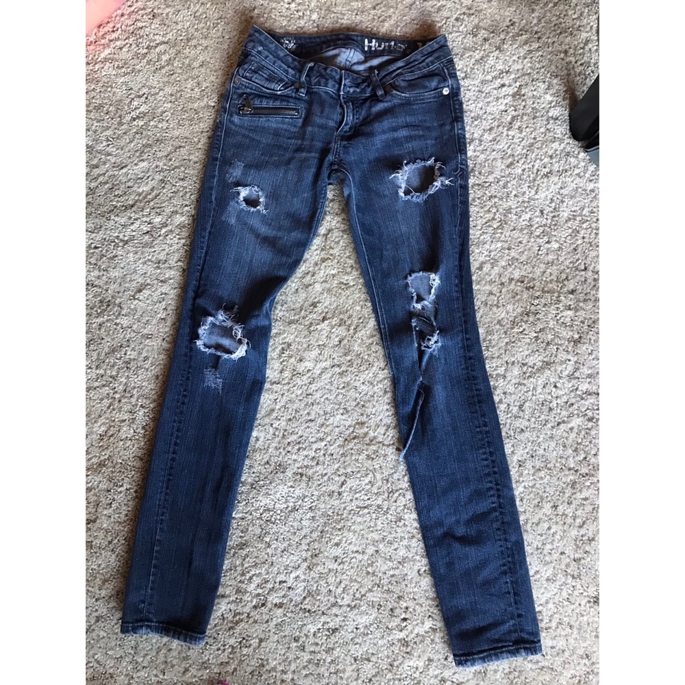 HURLEY Distressed Skinny Jeans - fits like 1